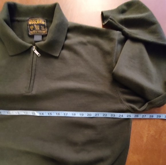 Woolrich Quarter zip pullover sweater. Dark olive green. Size XL. - Picture 5 of 8